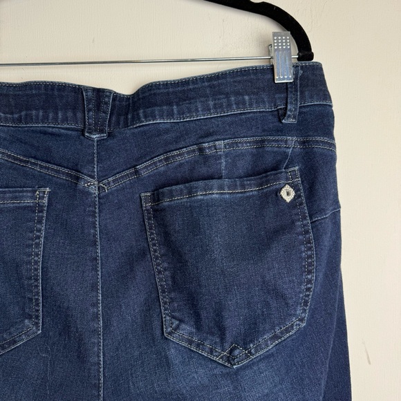 Democracy Ab Solution Womens Plus Skinny Jeans Sz 16 Dark Wash Stretch Denim - Picture 9 of 14